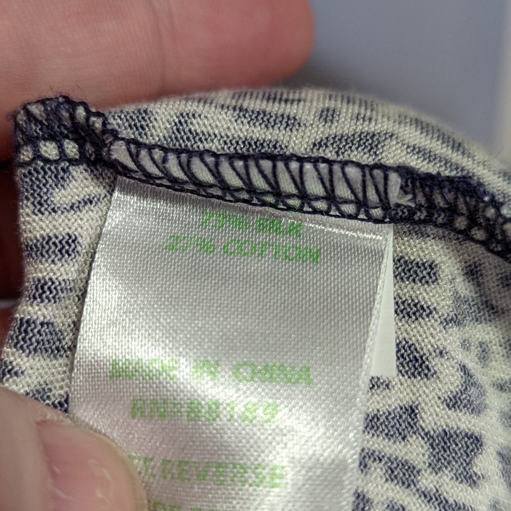 Lilly Pulitzer Blayney Navy/White Ruffle Dress It's a Lilly Print - Picture 13 of 14